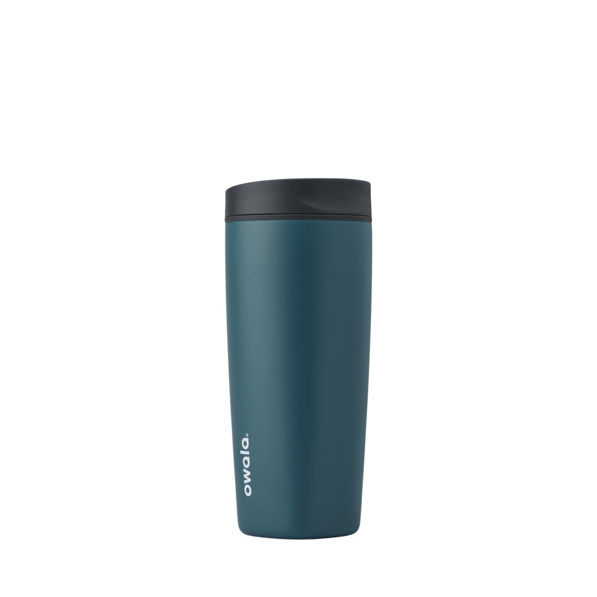 Owala SmoothSip Slider Insulated Stainless Steel Coffee Tumbler, Reusable Iced Coffee Cup, Hot Coffee Travel Mug, BPA Free 12 oz, Vanilla Bean