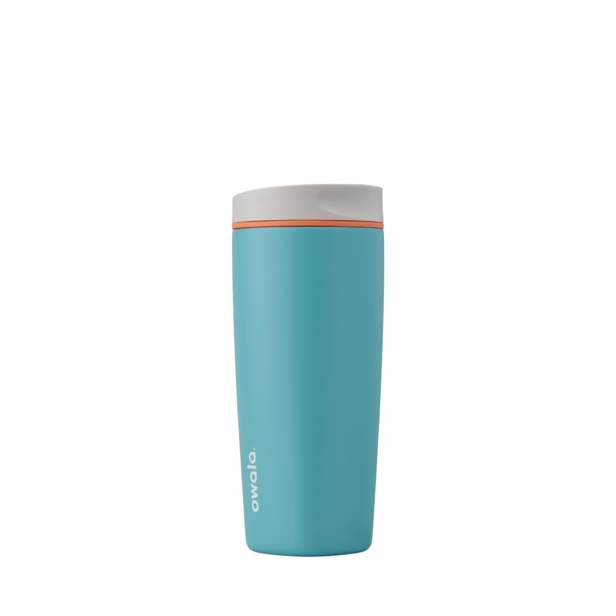 Owala SmoothSip Slider Insulated Stainless Steel Coffee Tumbler, Reusable Iced Coffee Cup, Hot Coffee Travel Mug, BPA Free 12 oz, Vanilla Bean