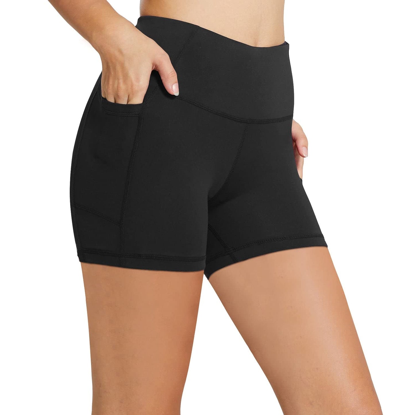 baleaf Women's 8"/ 5"/ 3" Biker Shorts High Waist Yoga Workout Gym Running Volleyball Spandex Shorts with Pockets
