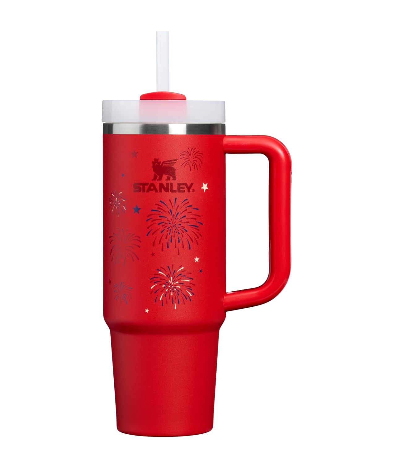 STANLEY Quencher H2.0 Tumbler with Handle and Straw 40 oz | Flowstate 3-Position Lid | Cup Holder Compatible for Travel | Insulated Stainless Steel Cup | BPA-Free | Peony
