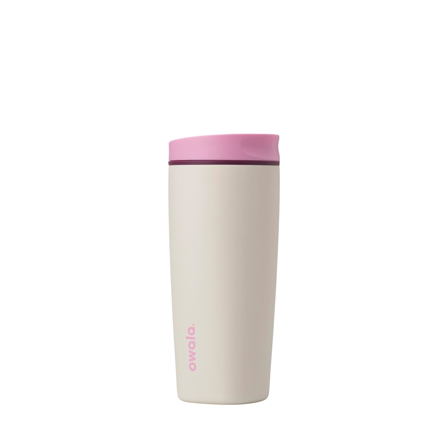 Owala SmoothSip Slider Insulated Stainless Steel Coffee Tumbler, Reusable Iced Coffee Cup, Hot Coffee Travel Mug, BPA Free 12 oz, Vanilla Bean