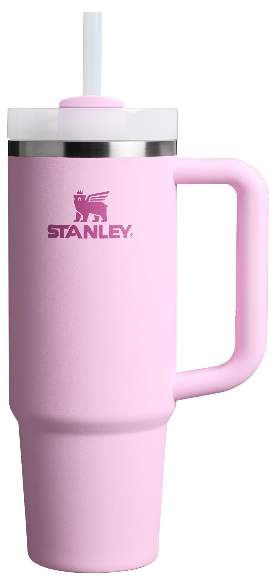 STANLEY Quencher H2.0 Tumbler with Handle and Straw 40 oz | Flowstate 3-Position Lid | Cup Holder Compatible for Travel | Insulated Stainless Steel Cup | BPA-Free | Peony