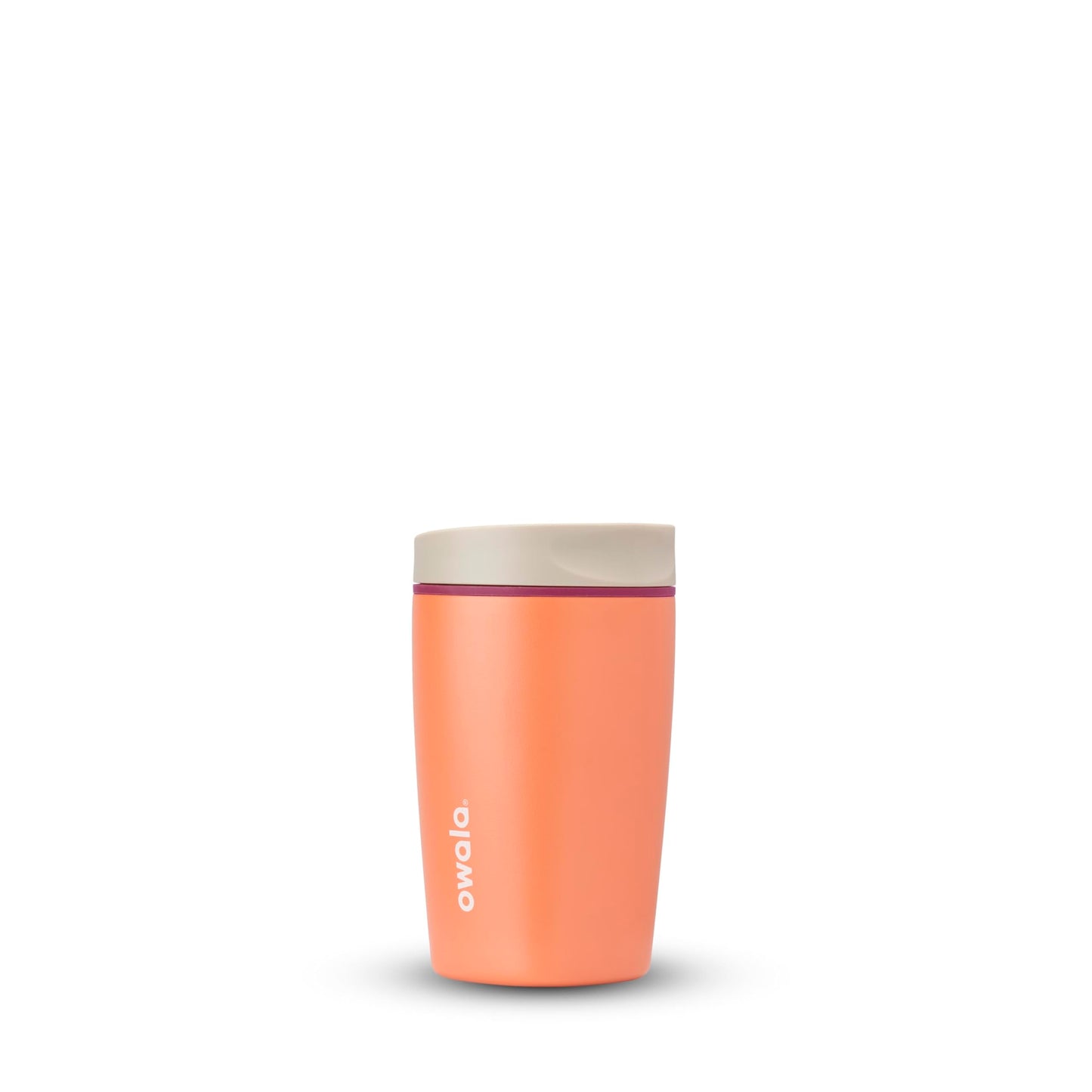 Owala SmoothSip Slider Insulated Stainless Steel Coffee Tumbler, Reusable Iced Coffee Cup, Hot Coffee Travel Mug, BPA Free 12 oz, Vanilla Bean