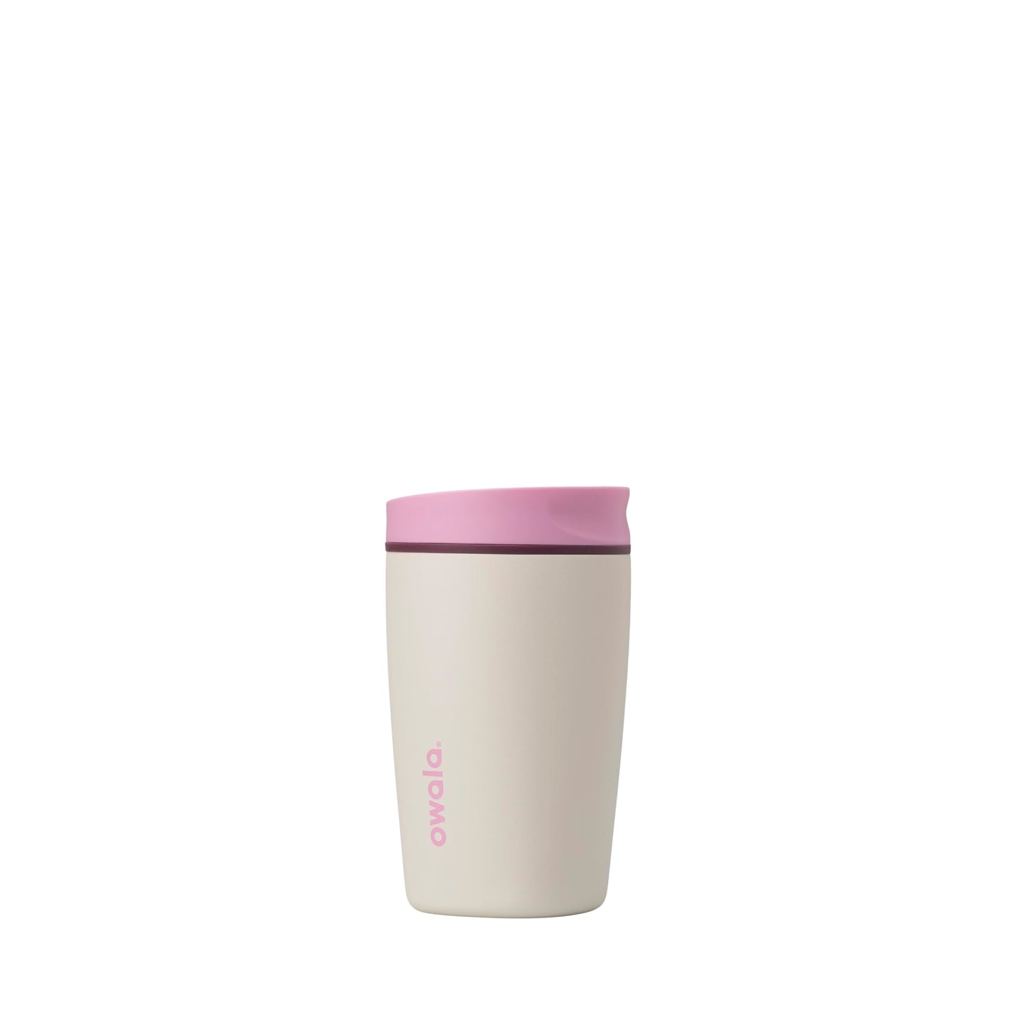 Owala SmoothSip Slider Insulated Stainless Steel Coffee Tumbler, Reusable Iced Coffee Cup, Hot Coffee Travel Mug, BPA Free 12 oz, Vanilla Bean