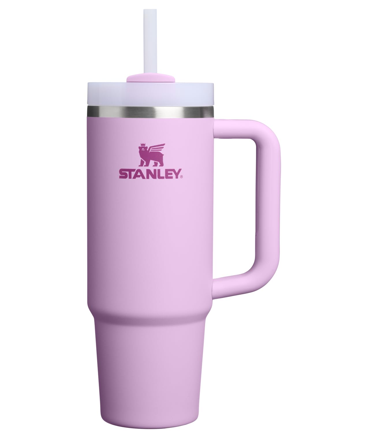 STANLEY Quencher H2.0 Tumbler with Handle and Straw 40 oz | Flowstate 3-Position Lid | Cup Holder Compatible for Travel | Insulated Stainless Steel Cup | BPA-Free | Peony