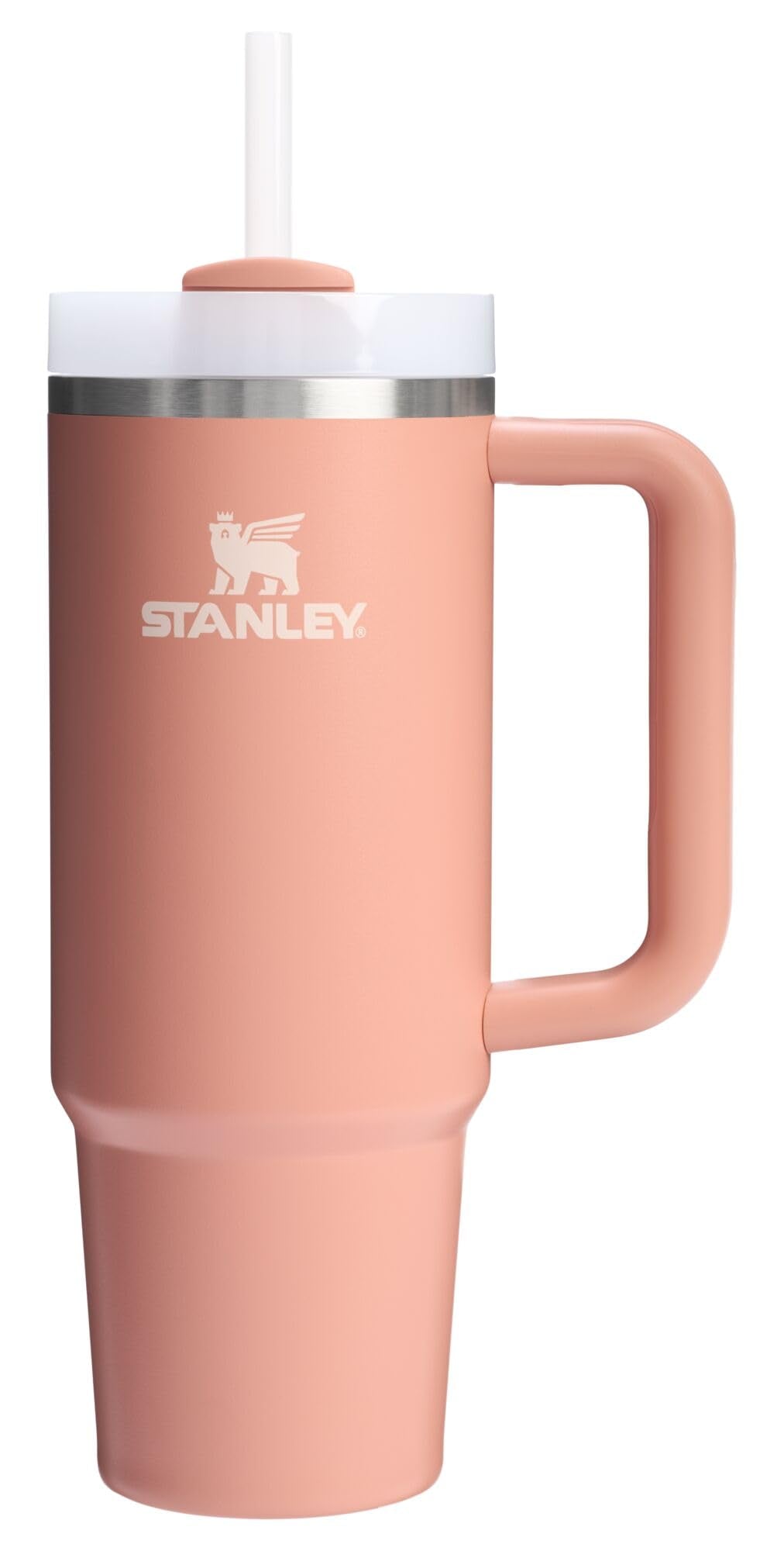 STANLEY Quencher H2.0 Tumbler with Handle and Straw 40 oz | Flowstate 3-Position Lid | Cup Holder Compatible for Travel | Insulated Stainless Steel Cup | BPA-Free | Peony