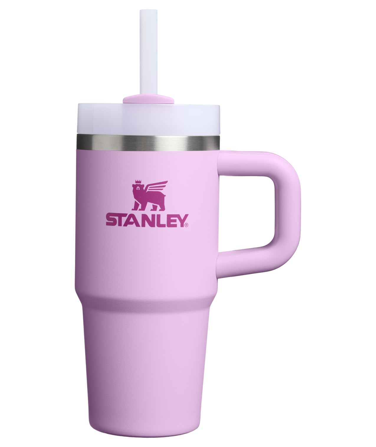 STANLEY Quencher H2.0 Tumbler with Handle and Straw 40 oz | Flowstate 3-Position Lid | Cup Holder Compatible for Travel | Insulated Stainless Steel Cup | BPA-Free | Peony
