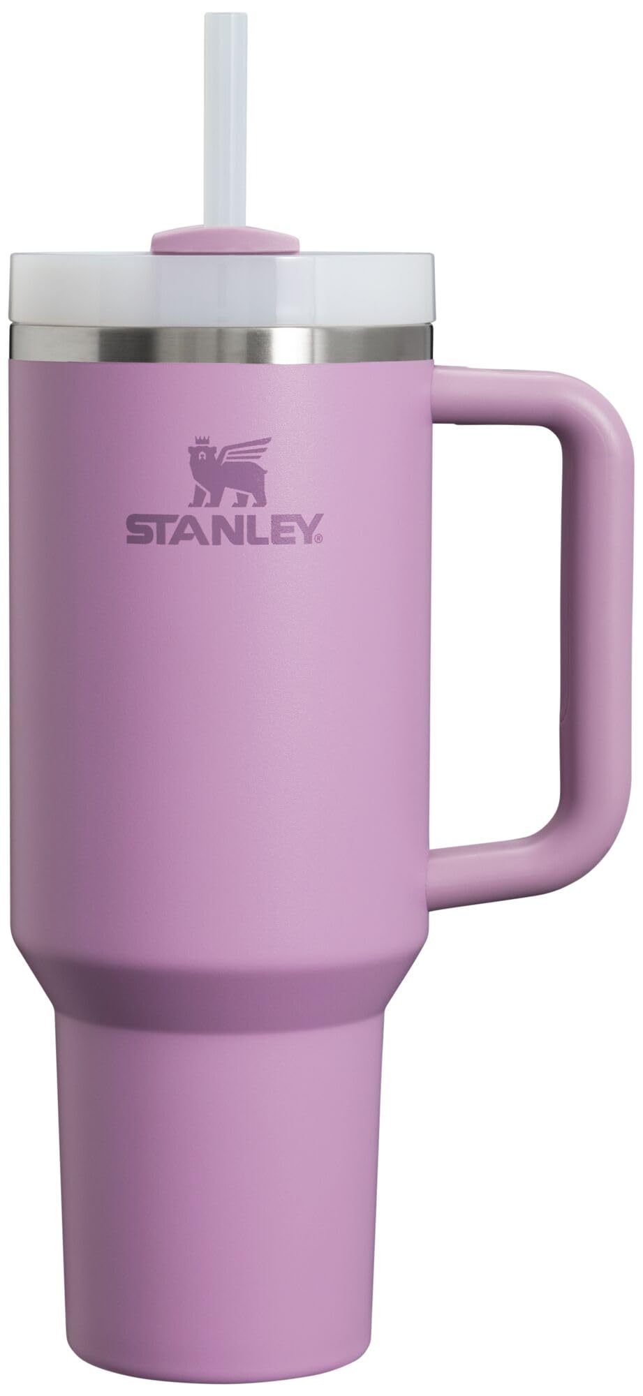 STANLEY Quencher H2.0 Tumbler with Handle and Straw 40 oz | Flowstate 3-Position Lid | Cup Holder Compatible for Travel | Insulated Stainless Steel Cup | BPA-Free | Peony