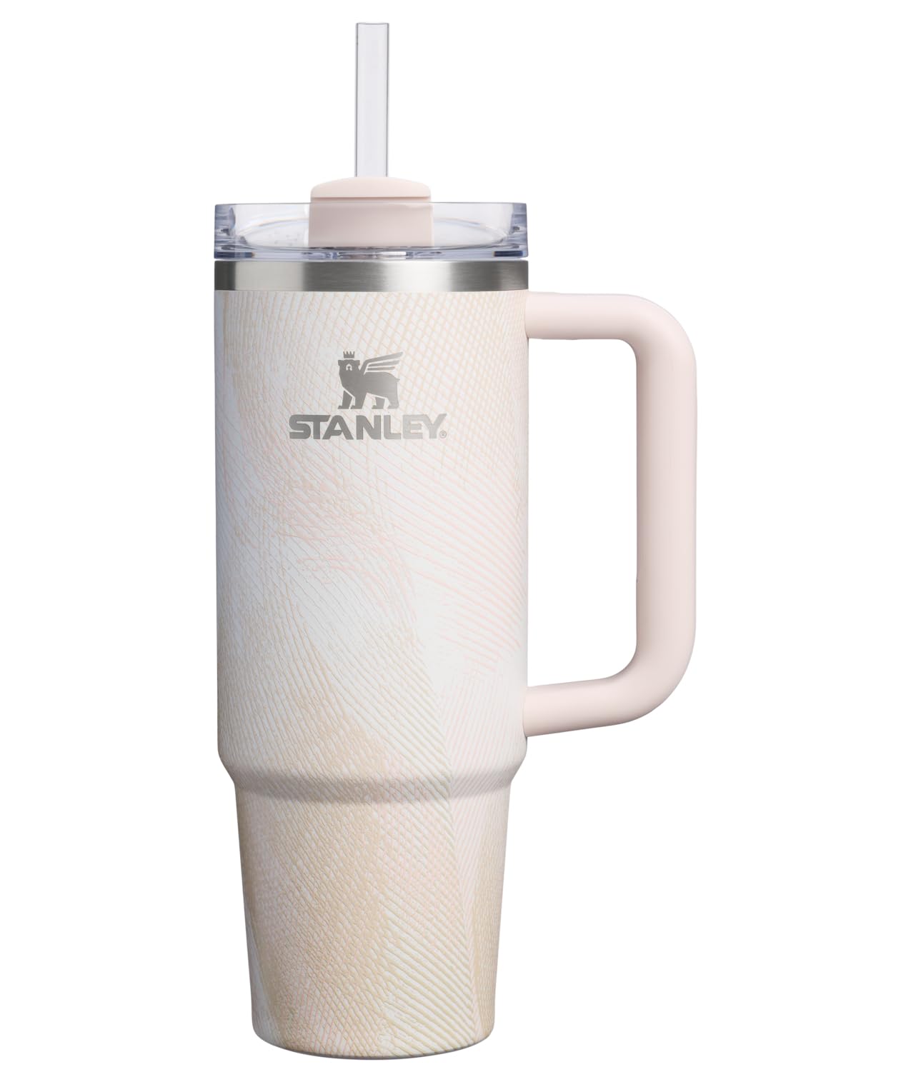 STANLEY Quencher H2.0 Tumbler with Handle and Straw 40 oz | Flowstate 3-Position Lid | Cup Holder Compatible for Travel | Insulated Stainless Steel Cup | BPA-Free | Peony