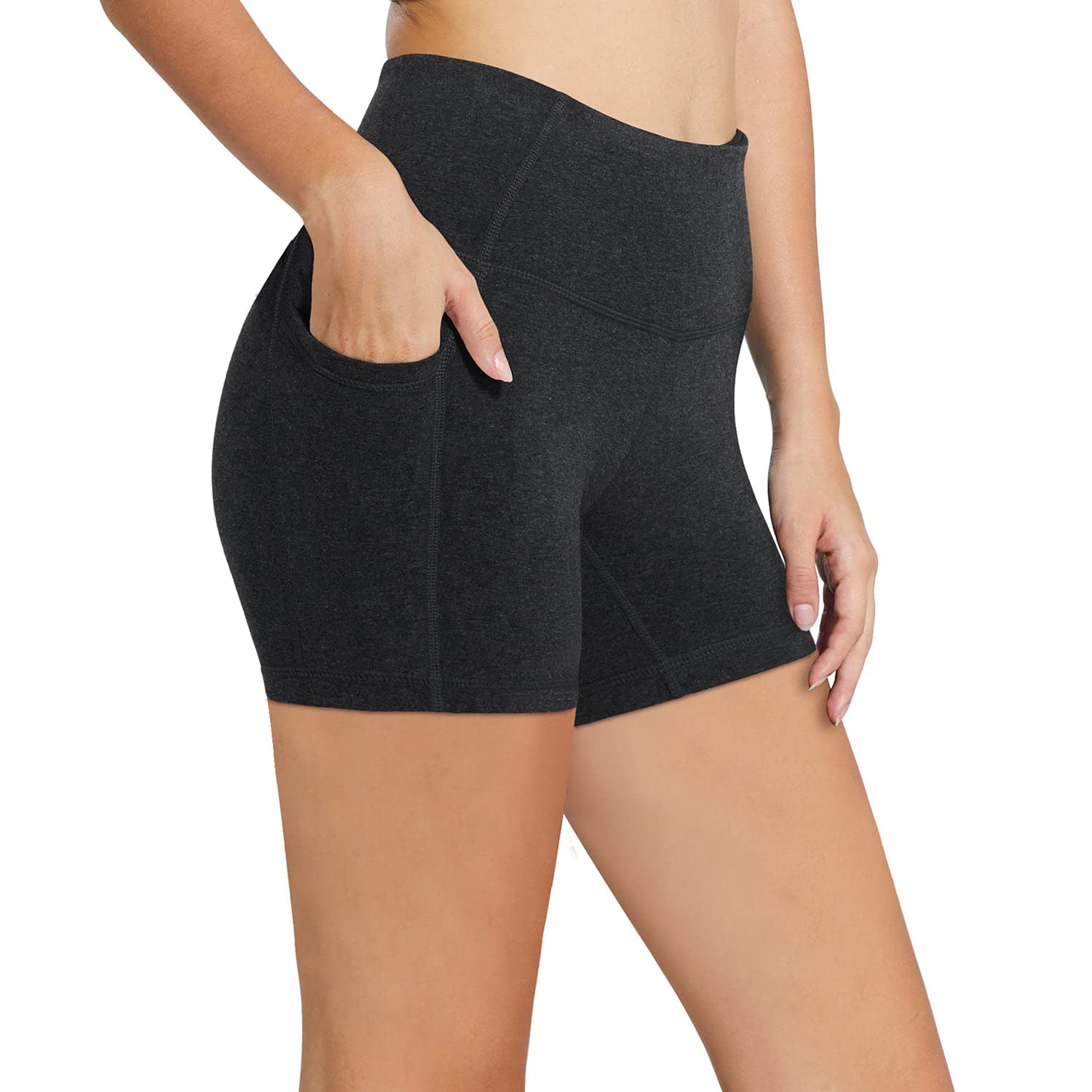 baleaf Women's 8"/ 5"/ 3" Biker Shorts High Waist Yoga Workout Gym Running Volleyball Spandex Shorts with Pockets
