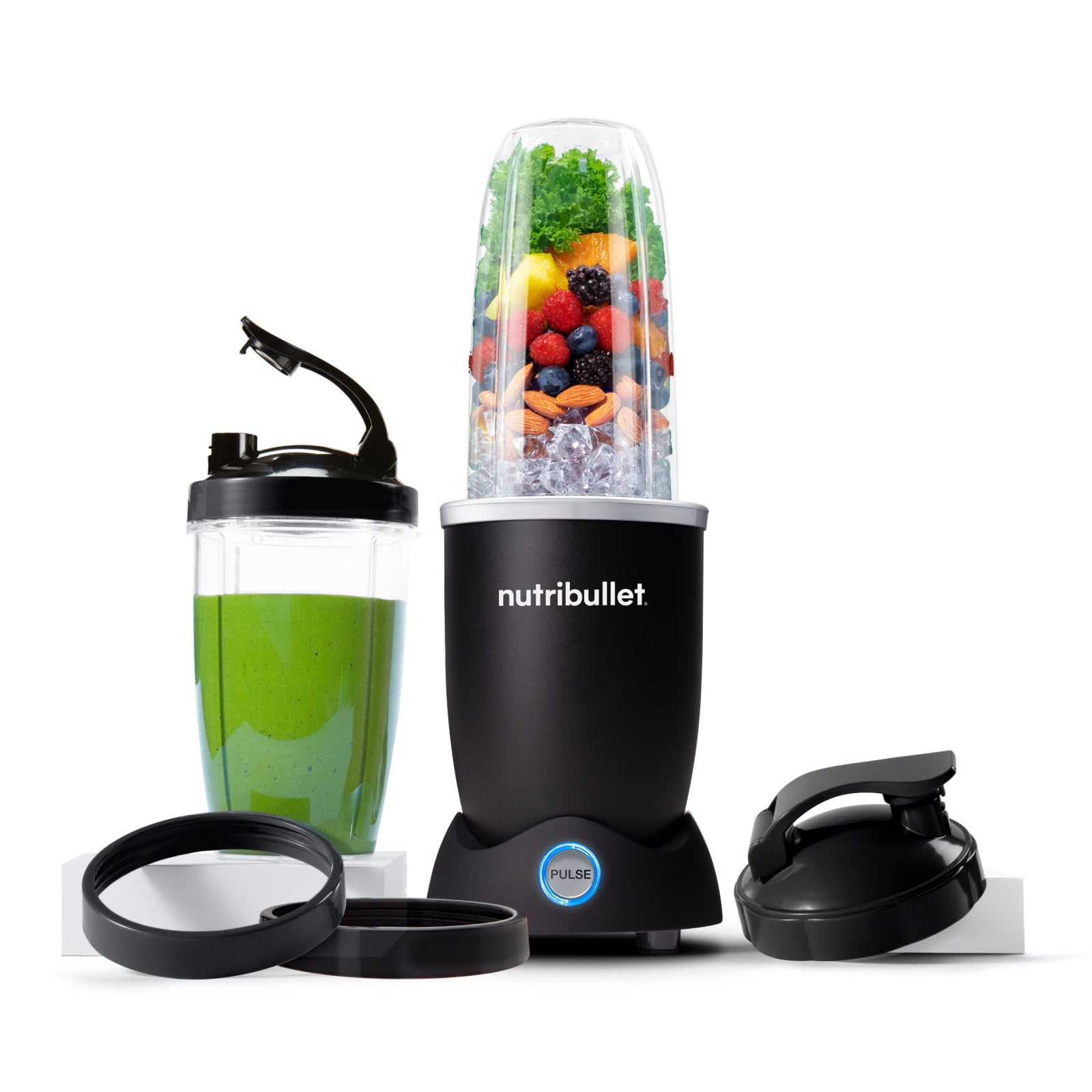 nutribullet Pro+ Personal Blender 1200W – Pulse Function, Auto Shut-Off, Nutrient Extractor for Smoothies, Shakes & Salsas – Includes 32 oz & 24 oz To-Go Cups, Matte Black