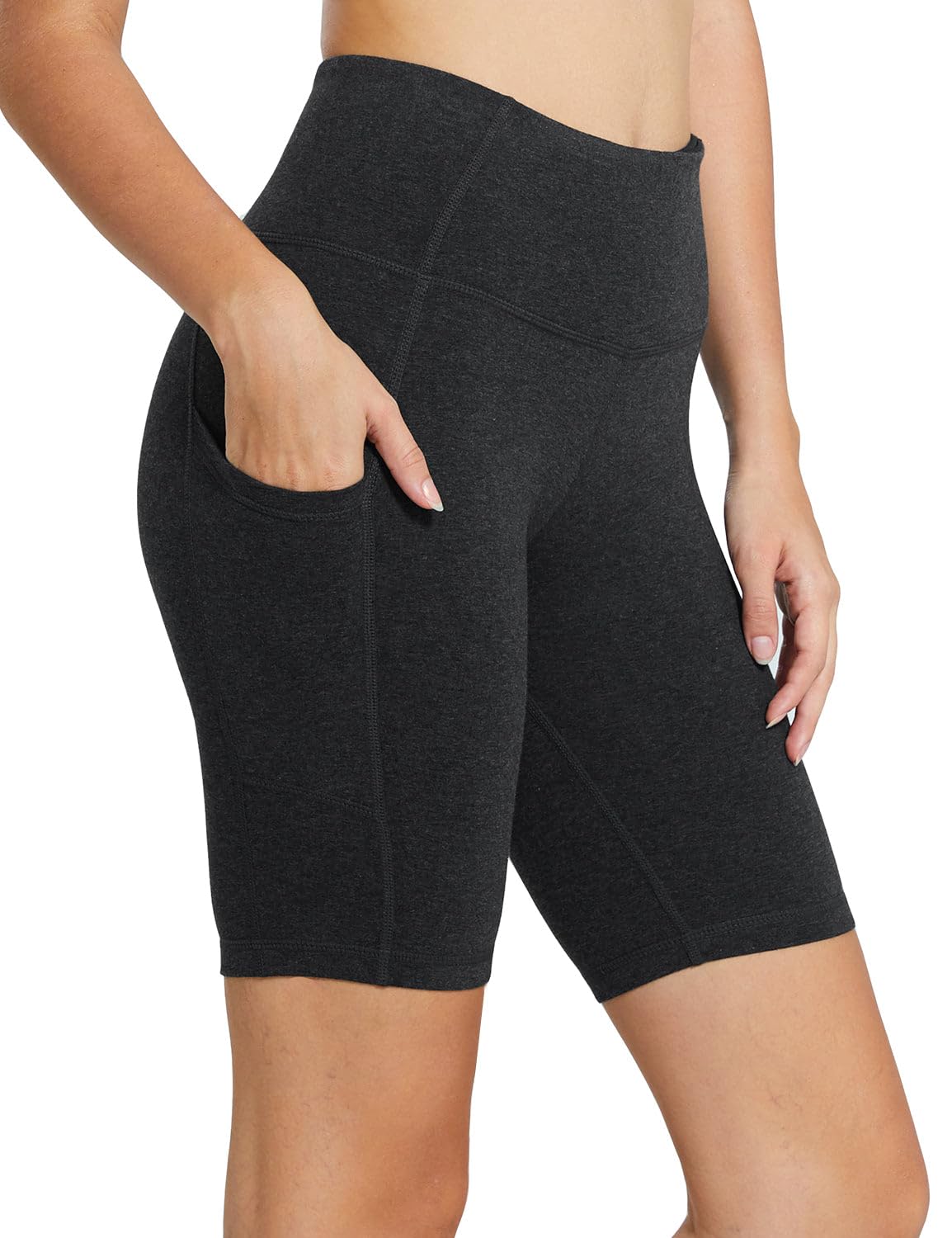 baleaf Women's 8"/ 5"/ 3" Biker Shorts High Waist Yoga Workout Gym Running Volleyball Spandex Shorts with Pockets