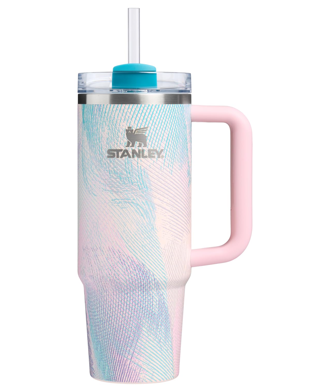STANLEY Quencher H2.0 Tumbler with Handle and Straw 40 oz | Flowstate 3-Position Lid | Cup Holder Compatible for Travel | Insulated Stainless Steel Cup | BPA-Free | Peony