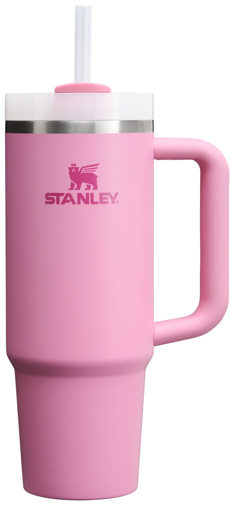 STANLEY Quencher H2.0 Tumbler with Handle and Straw 40 oz | Flowstate 3-Position Lid | Cup Holder Compatible for Travel | Insulated Stainless Steel Cup | BPA-Free | Peony