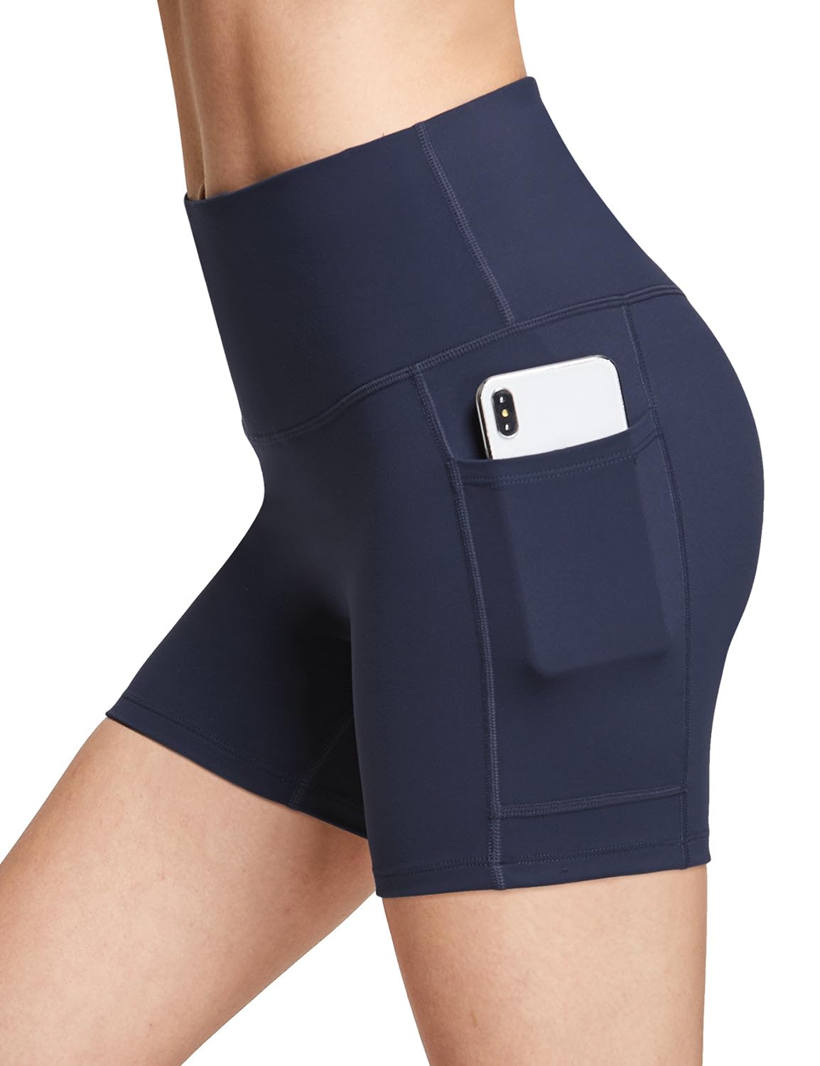 baleaf Women's 8"/ 5"/ 3" Biker Shorts High Waist Yoga Workout Gym Running Volleyball Spandex Shorts with Pockets