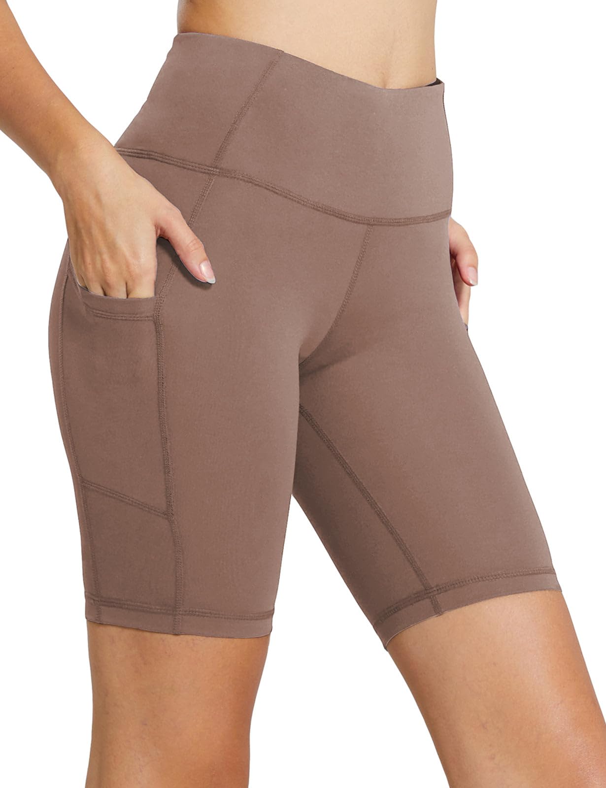 baleaf Women's 8"/ 5"/ 3" Biker Shorts High Waist Yoga Workout Gym Running Volleyball Spandex Shorts with Pockets