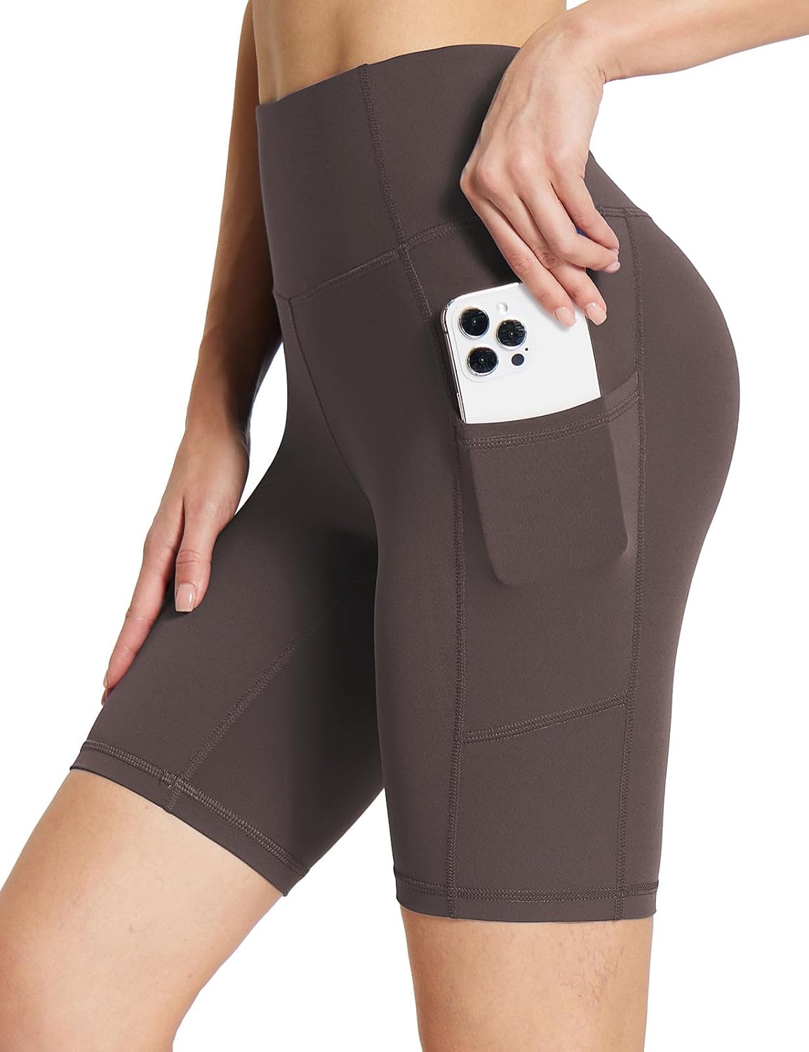 baleaf Women's 8"/ 5"/ 3" Biker Shorts High Waist Yoga Workout Gym Running Volleyball Spandex Shorts with Pockets