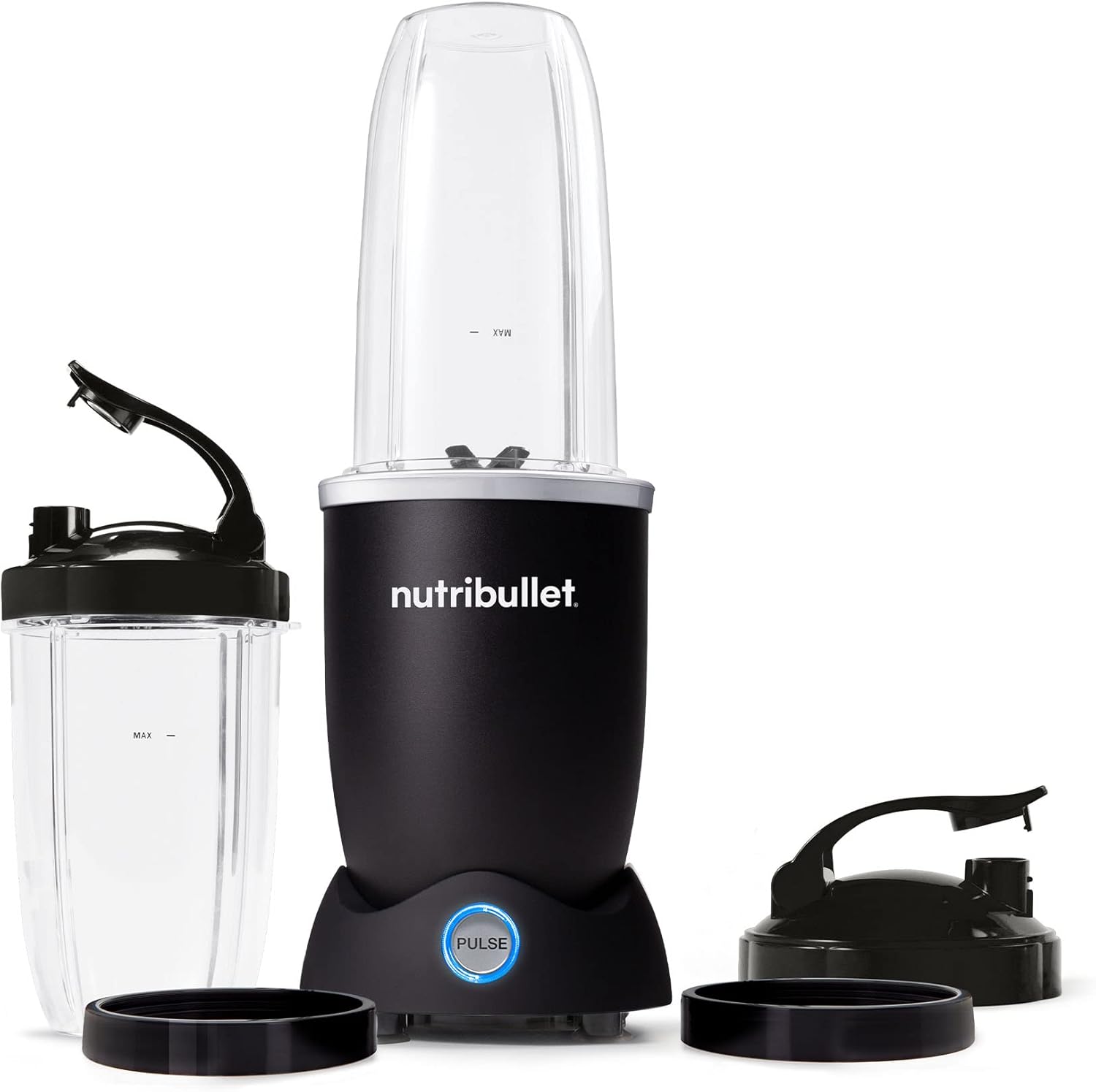 nutribullet Pro+ Personal Blender 1200W – Pulse Function, Auto Shut-Off, Nutrient Extractor for Smoothies, Shakes & Salsas – Includes 32 oz & 24 oz To-Go Cups, Matte Black