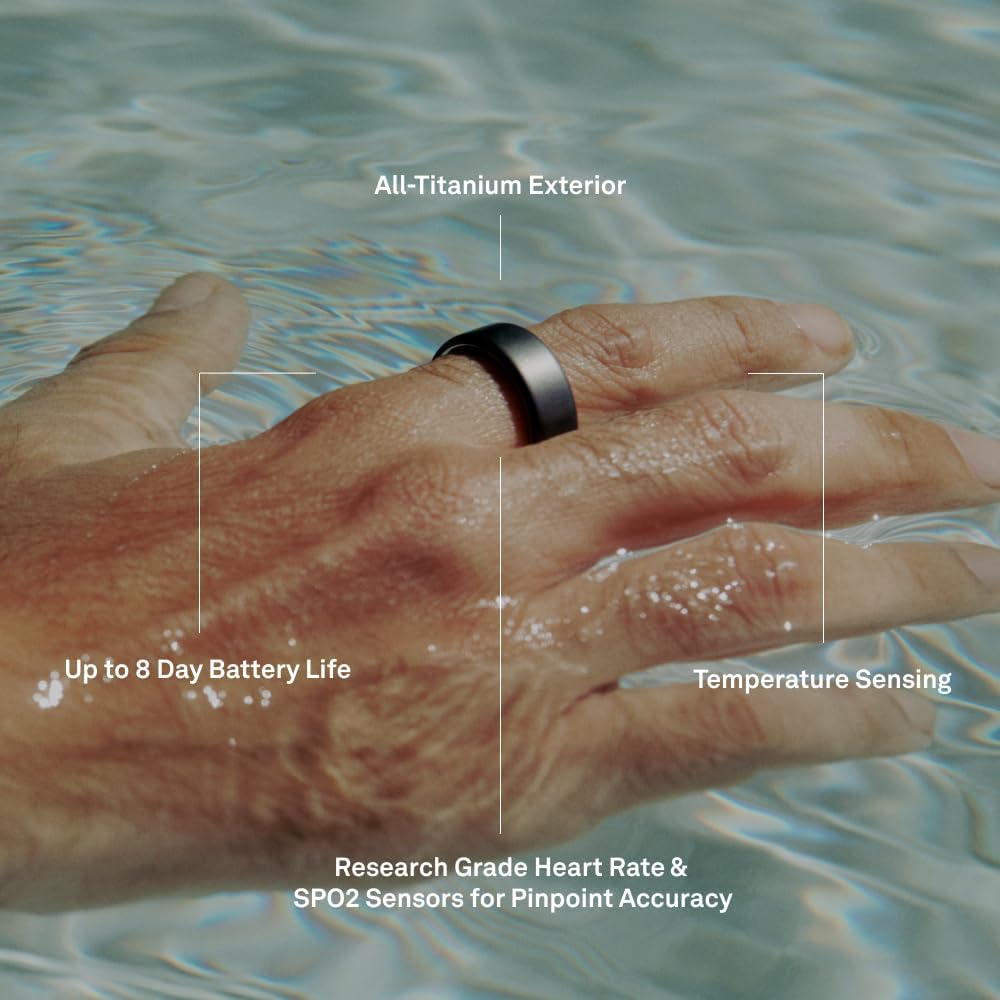 Oura Ring 4 - Gold - Size 8 - Sleep, Activity, Women’s Health, AI Advisor, Up to 8 Days of Battery Life, Size Before You Buy, Android & iOS Compatible