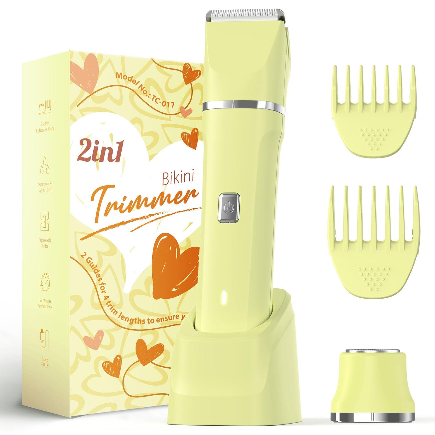 Bikini Trimmer for Women - Waterproof Wet & Dry Electric Foil Shaver for Private Area, Rechargeable Dock, Painless Smooth Shaving & Trimming of The Body, Face, Underarm, Legs, Tiktok Trend Items