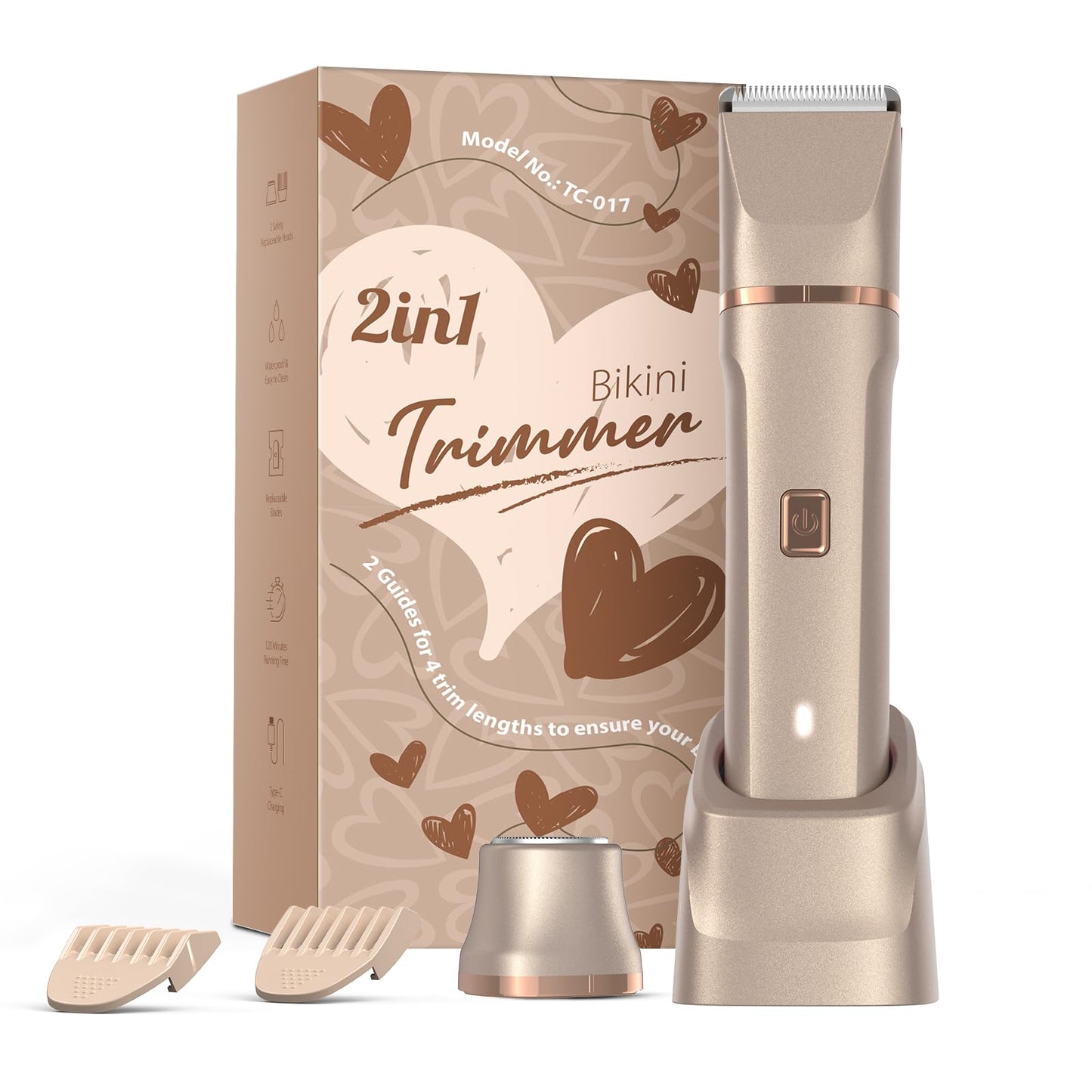 Bikini Trimmer for Women - Waterproof Wet & Dry Electric Foil Shaver for Private Area, Rechargeable Dock, Painless Smooth Shaving & Trimming of The Body, Face, Underarm, Legs, Tiktok Trend Items