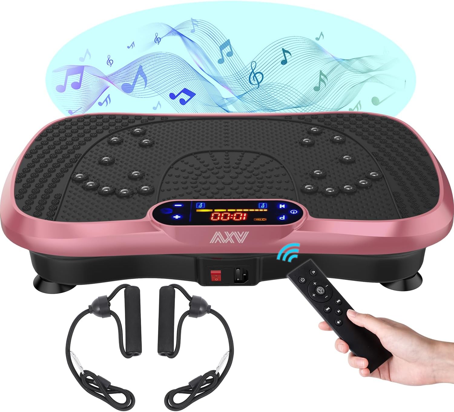 AXV Vibration Plate Fitness Platform Exercise Machine Vibrating Shaking Full Body Shaker Workout Vibrate Stand Shake Board Sport for Weight Loss Fat Burner for Gym Home Office