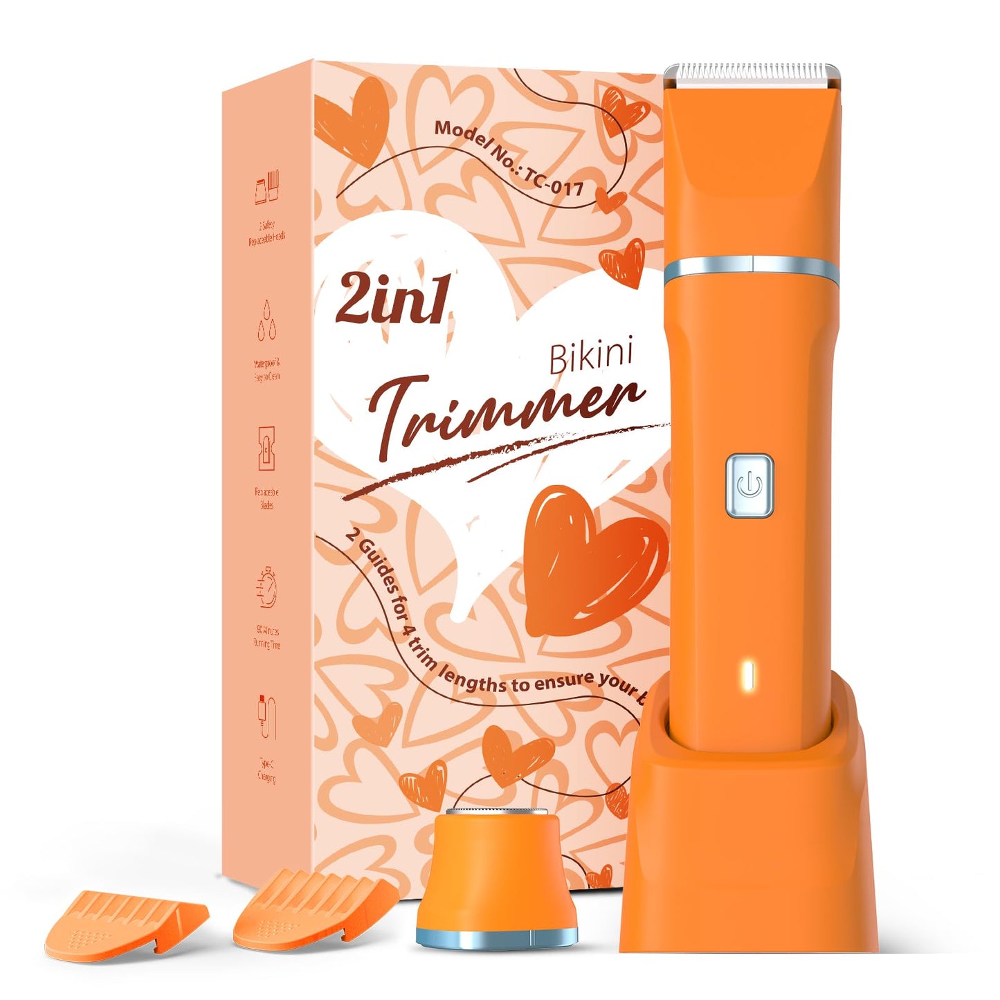 Bikini Trimmer for Women - Waterproof Wet & Dry Electric Foil Shaver for Private Area, Rechargeable Dock, Painless Smooth Shaving & Trimming of The Body, Face, Underarm, Legs, Tiktok Trend Items