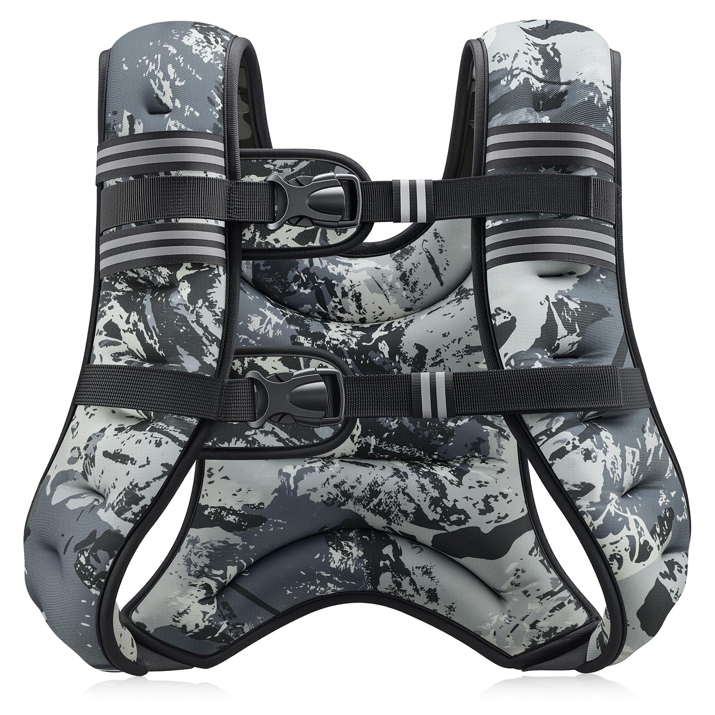 ZELUS Weighted Vest, 6lb/8lb/12lb/16lb/20lb/25lb/30lb Weight Vest with Reflective Stripe for Workout, Strength Training, Running, Fitness, Muscle Building, Weight Loss, Weightlifting
