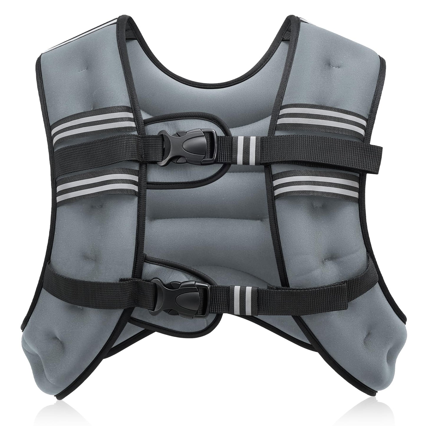 ZELUS Weighted Vest, 6lb/8lb/12lb/16lb/20lb/25lb/30lb Weight Vest with Reflective Stripe for Workout, Strength Training, Running, Fitness, Muscle Building, Weight Loss, Weightlifting