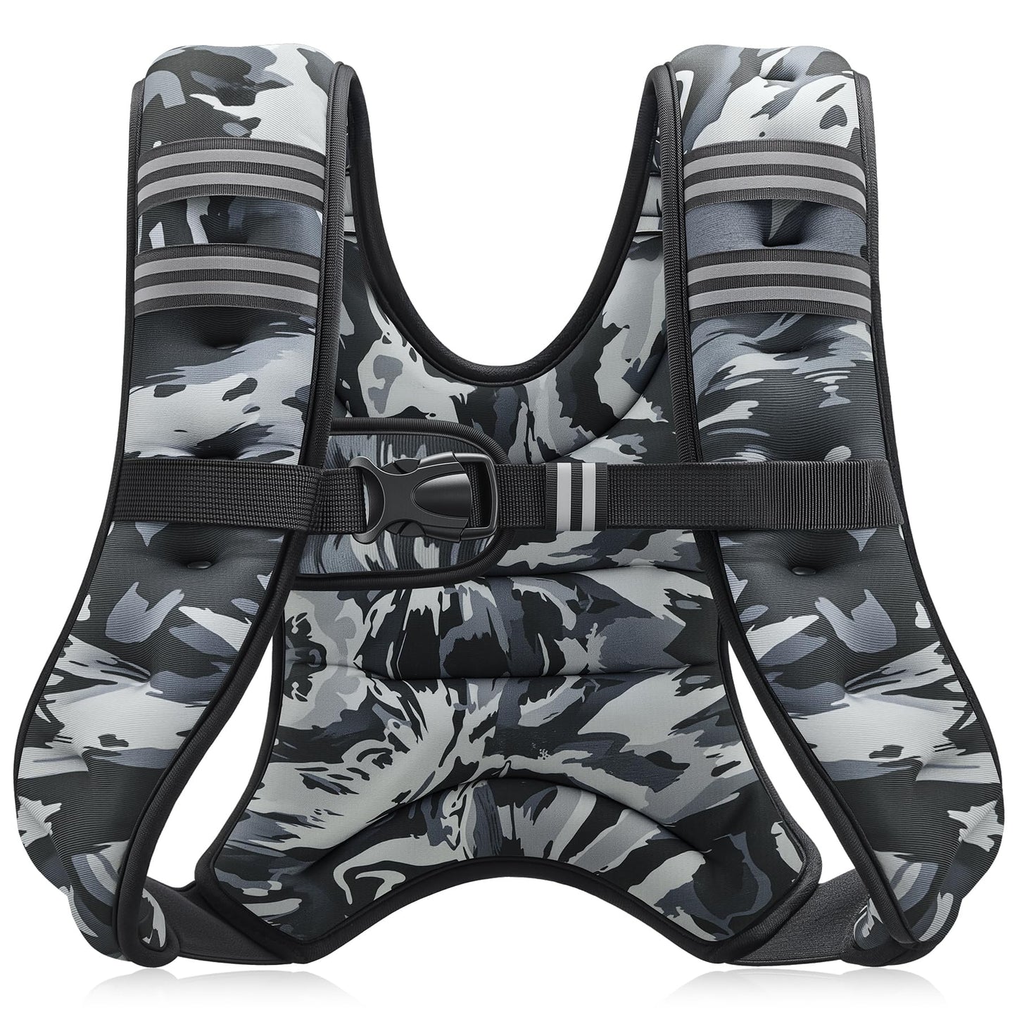 ZELUS Weighted Vest, 6lb/8lb/12lb/16lb/20lb/25lb/30lb Weight Vest with Reflective Stripe for Workout, Strength Training, Running, Fitness, Muscle Building, Weight Loss, Weightlifting