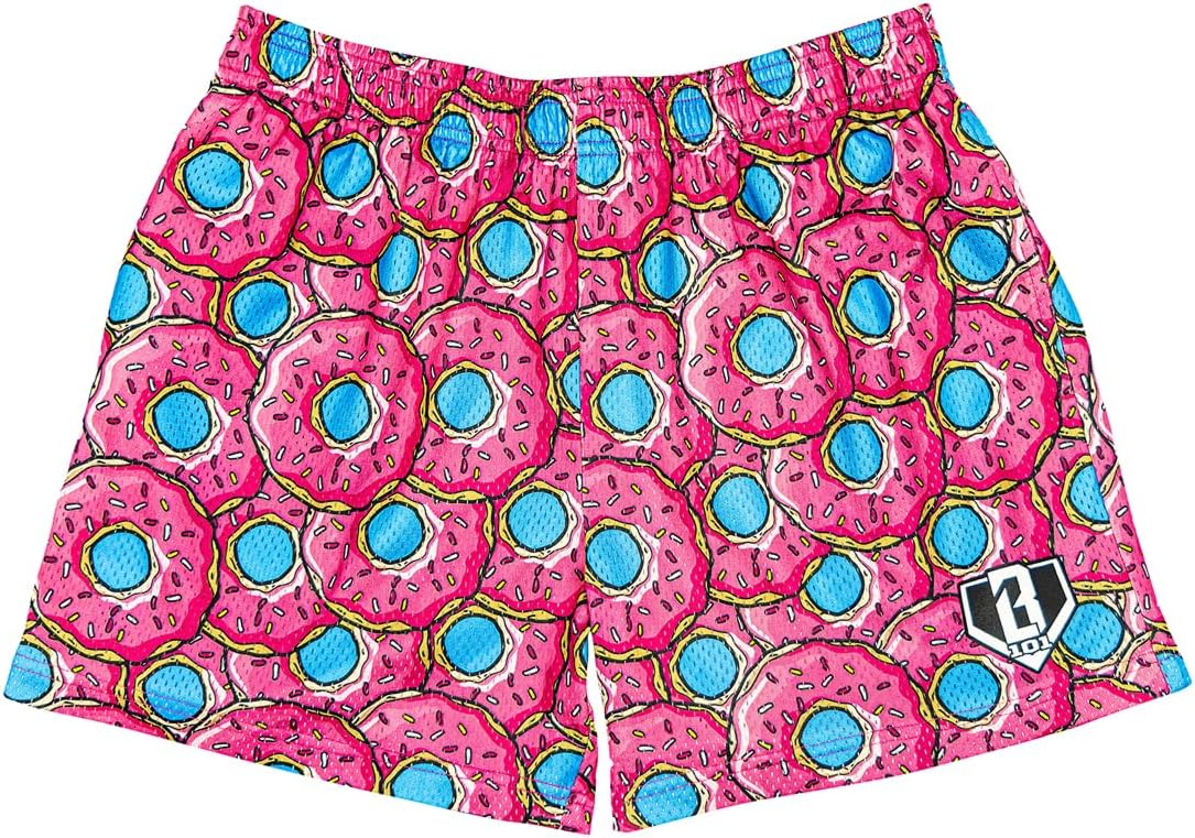 Baseball Lifestyle 101 Boy's Mesh Shorts w/Side Pockets and Elastic Waist, 5 inch Inseam