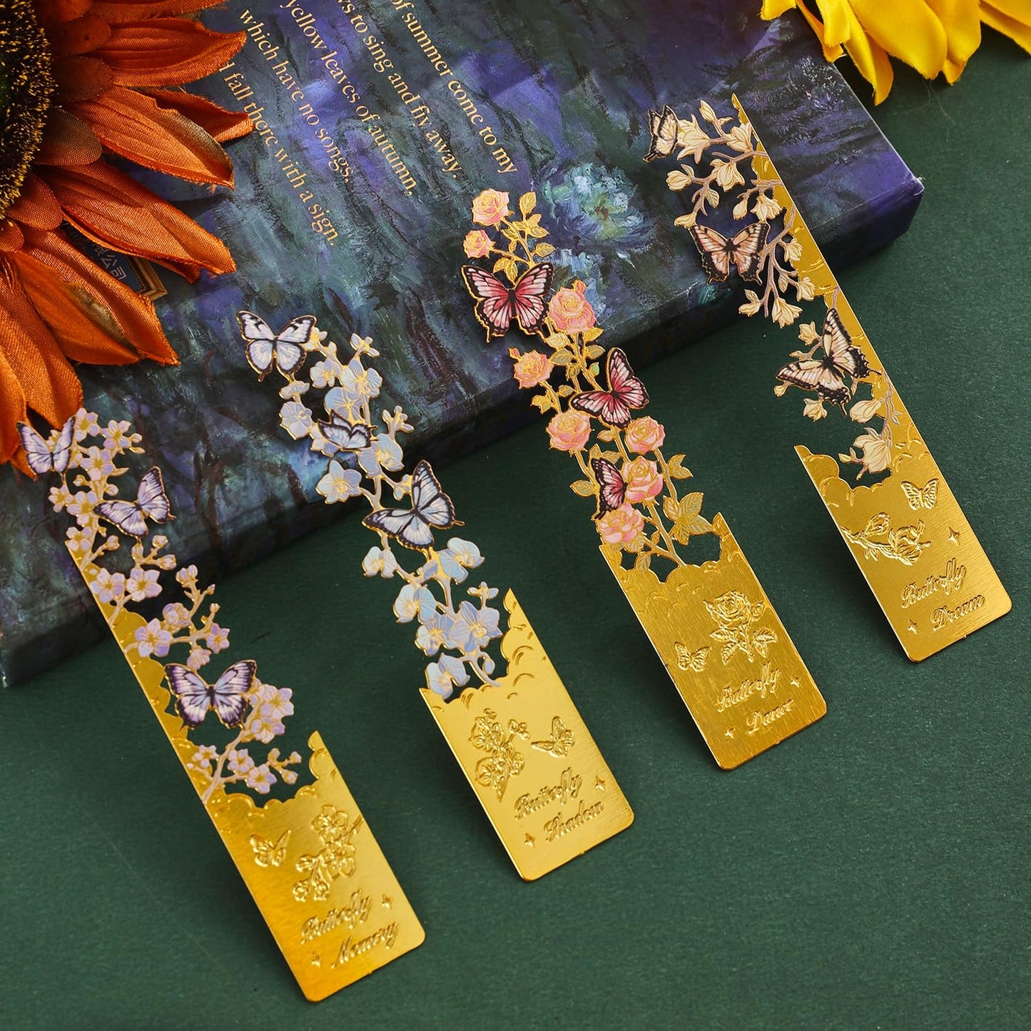 4pcs Fantasy Sword Bookmarks for Books, Journals, Planners - Cool Metal Book Markers for Reading Women & Men, Unique Book Marks Gifts for Book Lovers, Reading Accessories for Students & Adults & Kids