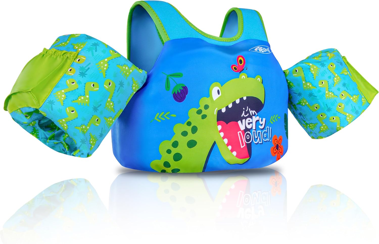 AEOCOO Puddle Float Jumper 20-30-50-60-70 Pounds, Toddler Swim Vest for 1-3-5-6-9 Years Old, Pool Floats with Swimming Arm Floaties Swim Jacket & Water Wings for Kids Swimmies, Boys, Girls, Niños